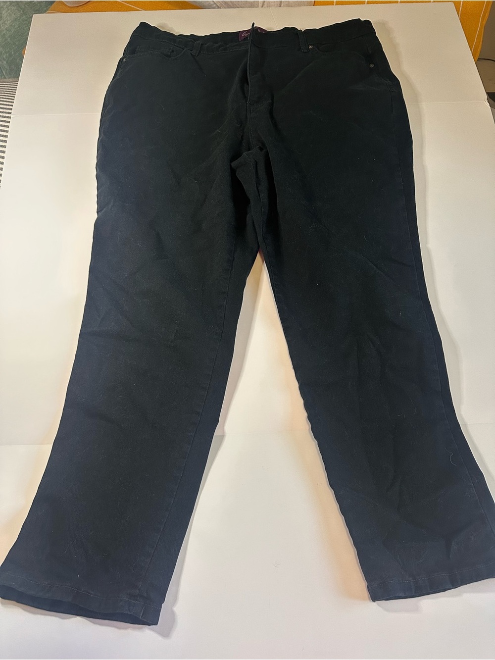 Gloria Vanderbilt Amanda Black Pants 20W Average Plus Size